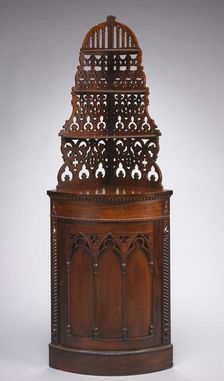 Corner Cabinet (Étagère), c. 1840-1850. Creator: Unknown