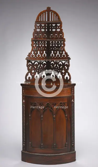 Corner Cabinet (Étagère), c. 1840-1850. Creator: Unknown.