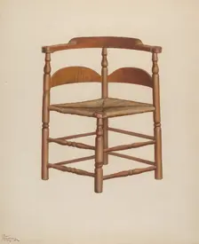 Corner Chair, 1941. Creator: Rolland Livingstone