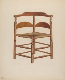 Corner Chair, 1941. Creator: Rolland Livingstone