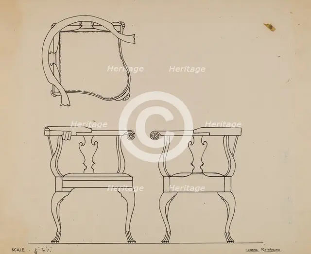 Corner chair, probably 1936. Creator: Lorenz Rothkranz.