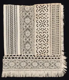 Corner Fragment with a Variety of Patterns, 19th century. Creator: Unknown