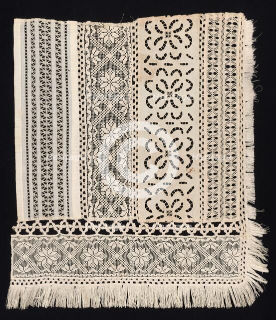 Corner Fragment with a Variety of Patterns, 19th century. Creator: Unknown.