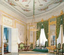 Corner living room of the Nicholas Palace in the Moscow Kremlin, 1847. Creator: Klages, Fyodor Andreyevich (1812-1890)