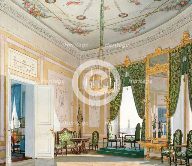 Corner living room of the Nicholas Palace in the Moscow Kremlin, 1847.  Creator: Klages, Fyodor Andreyevich (1812-1890).