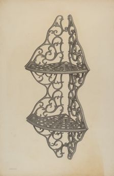 Corner Shelf Bracket, c. 1940. Creator: Milton Grubstein