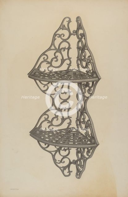 Corner Shelf Bracket, c. 1940. Creator: Milton Grubstein.