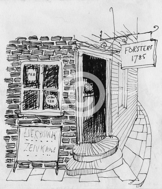 Corner shop, 1952. Creator: Shirley Markham.