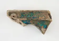 Corner tile, broken in two pieces, late 12th-early 13th century. Creator: Unknown