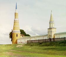 Corner tower of the Golutvin Monastery, Kolomna, 1912. Creator: Sergey Mikhaylovich Prokudin-Gorsky