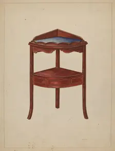 Corner Wash-stand, c. 1936. Creator: Charlotte Winter