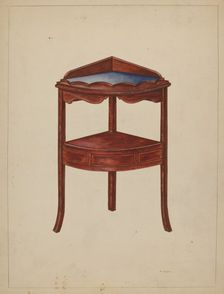 Corner Wash-stand, c. 1936. Creator: Charlotte Winter