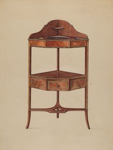 Corner Wash-stand, c. 1936. Creator: Bernard Gussow