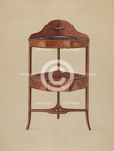 Corner Wash-stand, c. 1936. Creator: Bernard Gussow.