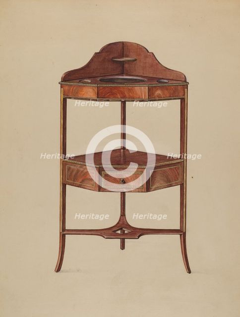 Corner Wash-stand, c. 1936. Creator: Bernard Gussow.