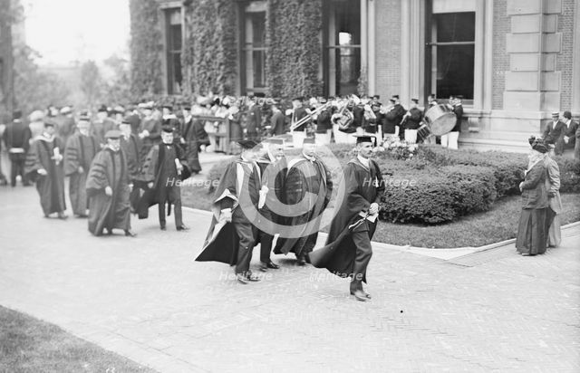 Cornerstone laying 6/7/11; N.M. Butler; Seth Low, 1911. Creator: Bain News Service.