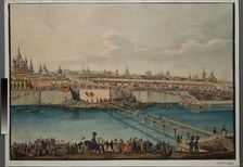 Cornerstone Laying Ceremony for the Moskvoretsky Bridge in Moscow, 1830. Creator: Hampeln, Carl, von (1794-after 1880)