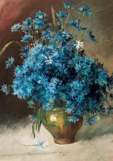 Cornflowers, 1894. Creator: Levitan, Isaak Ilyich (1860-1900)