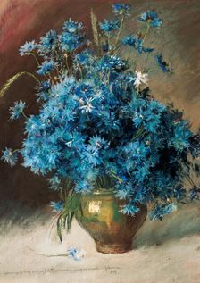 Cornflowers, 1894. Creator: Levitan, Isaak Ilyich (1860-1900)