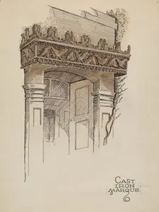 Cornice, c. 1936. Creator: Al Curry
