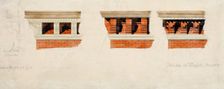Cornice Studies, Chicago, Illinois, Design Drawing, c. 1873-1876. Creator: Carter Drake and Wight