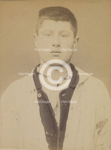 Cornuault. Joseph. 17 ans, né à Angers (Maine & Loire). Peintre eu bâtiment. Anarchiste. 7..., 1894. Creator: Alphonse Bertillon.