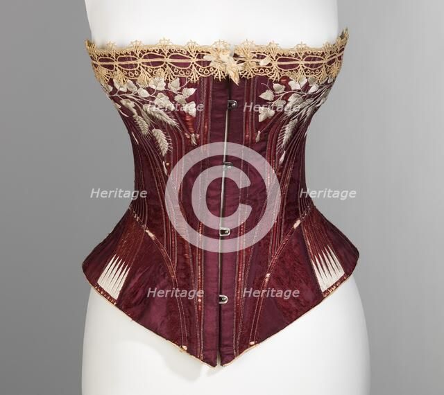 Corset, American, 1876. Creator: Worcester Skirt Company.