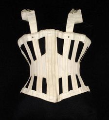 Corset, American, ca. 1869. Creator: Worcester Skirt Company