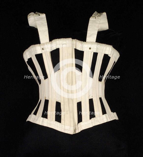 Corset, American, ca. 1869. Creator: Worcester Skirt Company.