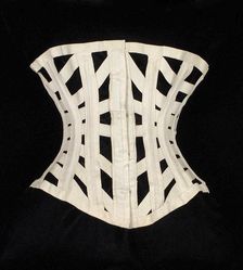 Corset, American, ca. 1872. Creator: Worcester Skirt Company