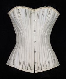 Corset, American, ca. 1885. Creator: Worcester Skirt Company