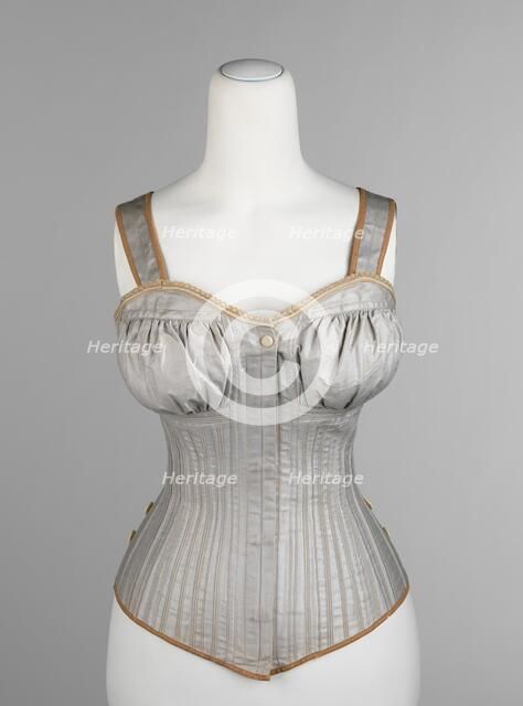 Corset, American, ca. 1890. Creator: Worcester Skirt Company.