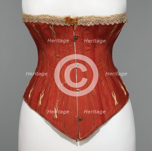 Corset, British, 1879-81. Creator: Unknown.