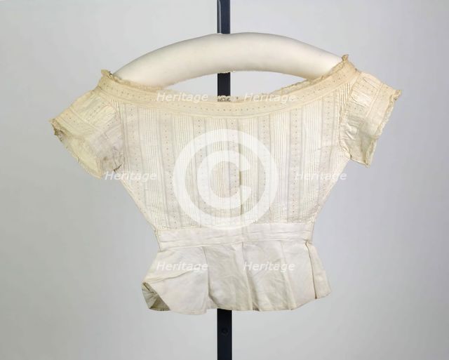 Corset cover, American, 1860. Creator: Unknown.