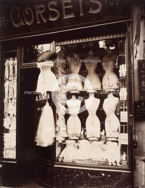 Corsets. Boulevard de Strasbourg, 1912. Artist: Atget, Eugène (1857-1927)