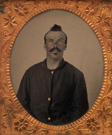 Corporal Hiram Warner, Company C, Second United States Sharp Shooters, 1861-62. Creator: Unknown