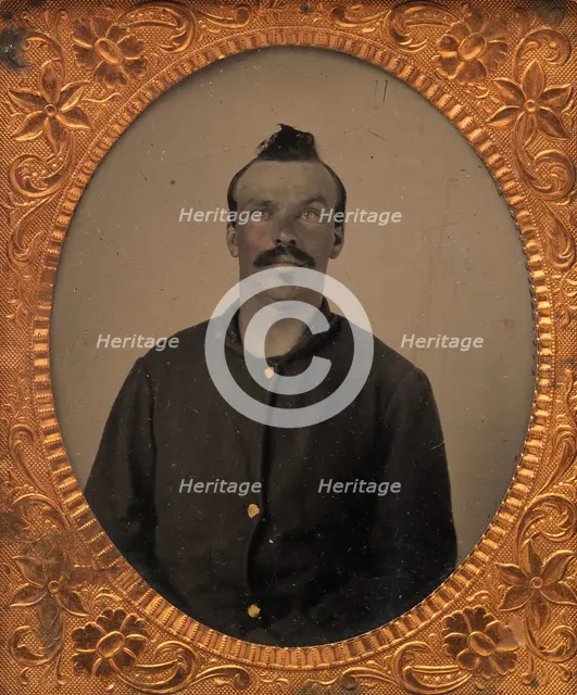 Corporal Hiram Warner, Company C, Second United States Sharp Shooters, 1861-62. Creator: Unknown.