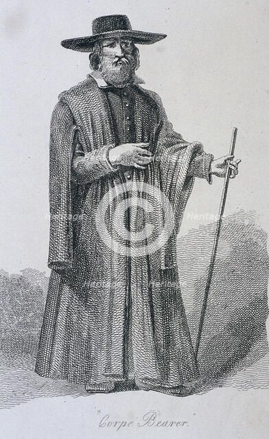 'Corpe Bearer', [sic], c1665, Cries of London, (c1819?). Artist: John Thomas Smith