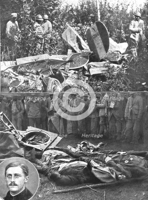 ''Corps a corps en Plein Ciel; Les restes des adversaires, precipites de quatre mille..., 1916. Creator: Unknown.