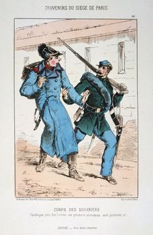 Corps des Douaniers Siege of Paris Franco-Prussian war, 1870-1871. Artist: Anon