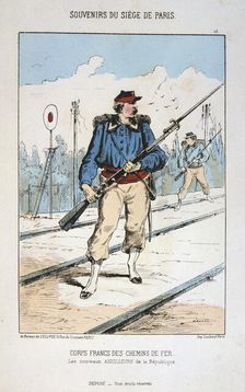 Corps Francs des Chemin de Fer Siege of Paris, 1870-1871. Artist: Anon