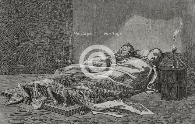 Corpses of the French generals Claude Lecomte and Jacques Leon Clément-Thomas, Paris Commune, 1871. Creator: Andrés Ovejero.
