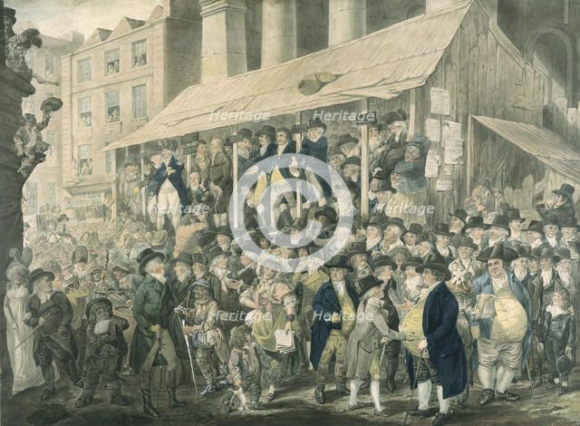 Corpulent gentlemen, 1796.  Artist: Robert Dighton