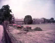 Corpus Christ and Merton College from Christchurch Meadows, Oxford, c1955. Creator: Arthur Charles Kirby Ware