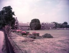 Corpus Christ and Merton College from Christchurch Meadows, Oxford, c1955. Creator: Arthur Charles Kirby Ware