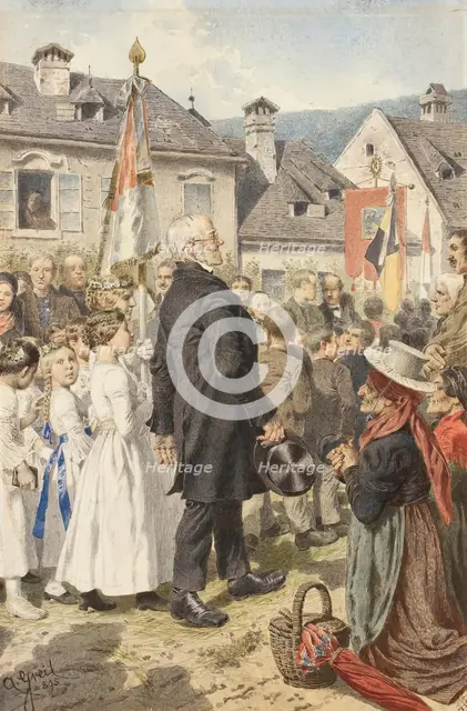 Corpus Christi procession, 1895. Creator: Alois Greil.