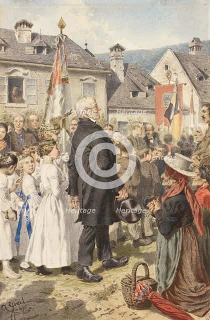 Corpus Christi procession, 1895. Creator: Alois Greil.