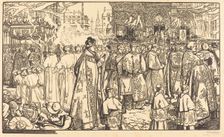 Corpus Christi Procession at Nantes (Procession de la Fete Dieu a Nantes), 1901. Creator: Auguste Lepere