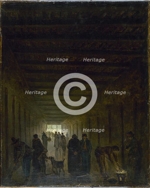 Corridor de la prison Saint-Lazare vers 1794, c1794. Creator: Hubert Robert.