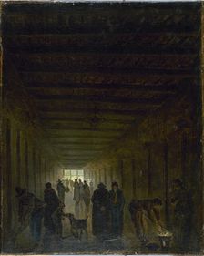 Corridor de la prison Saint-Lazare vers 1794, c1794. Creator: Hubert Robert